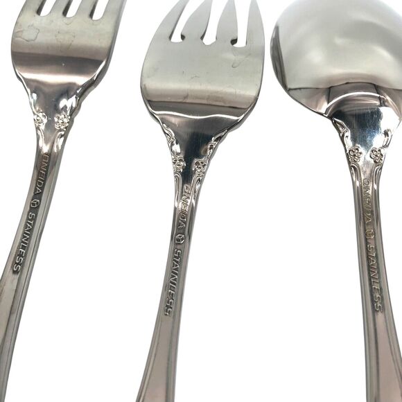 Oneida DOVER Stainless Flatware Set 5 pc Salad Dinner Fork Teaspoon Soup Spoon D - Picture 11 of 13